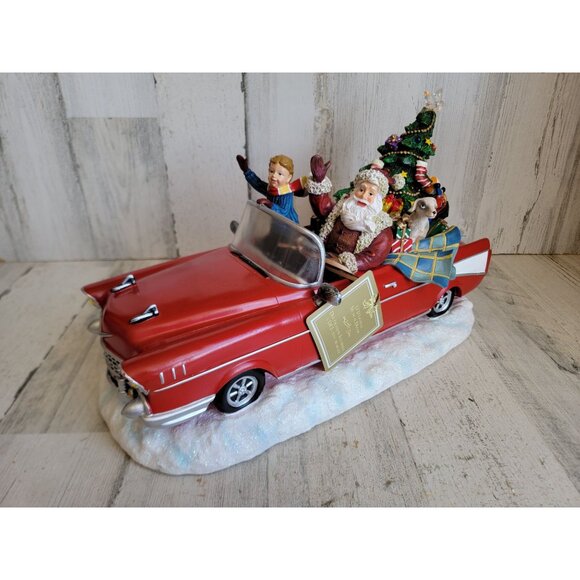 Ridgefield home Santa Claus red car light up music toy tree kid figure - Picture 1 of 11